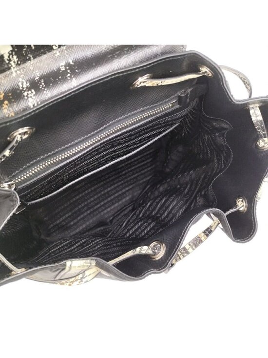 Prada Tessuto Backpack Check Nylon Black